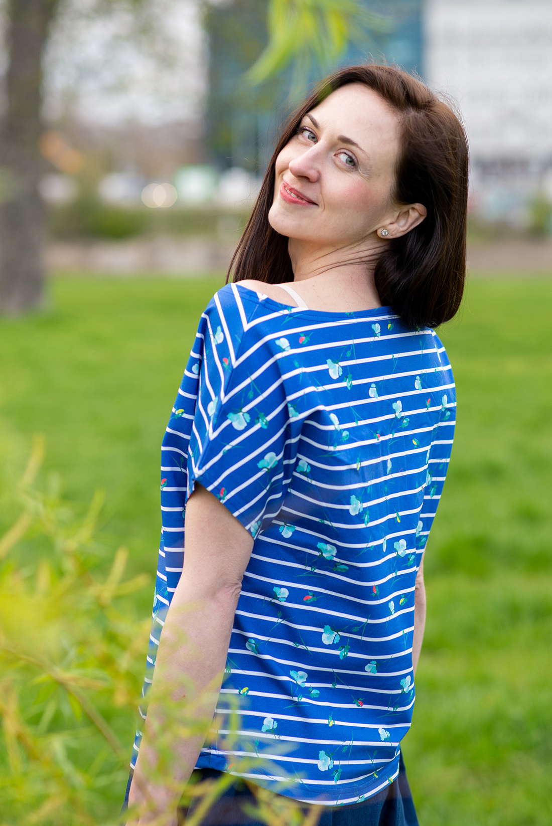 pruhované triko Nicole Blue