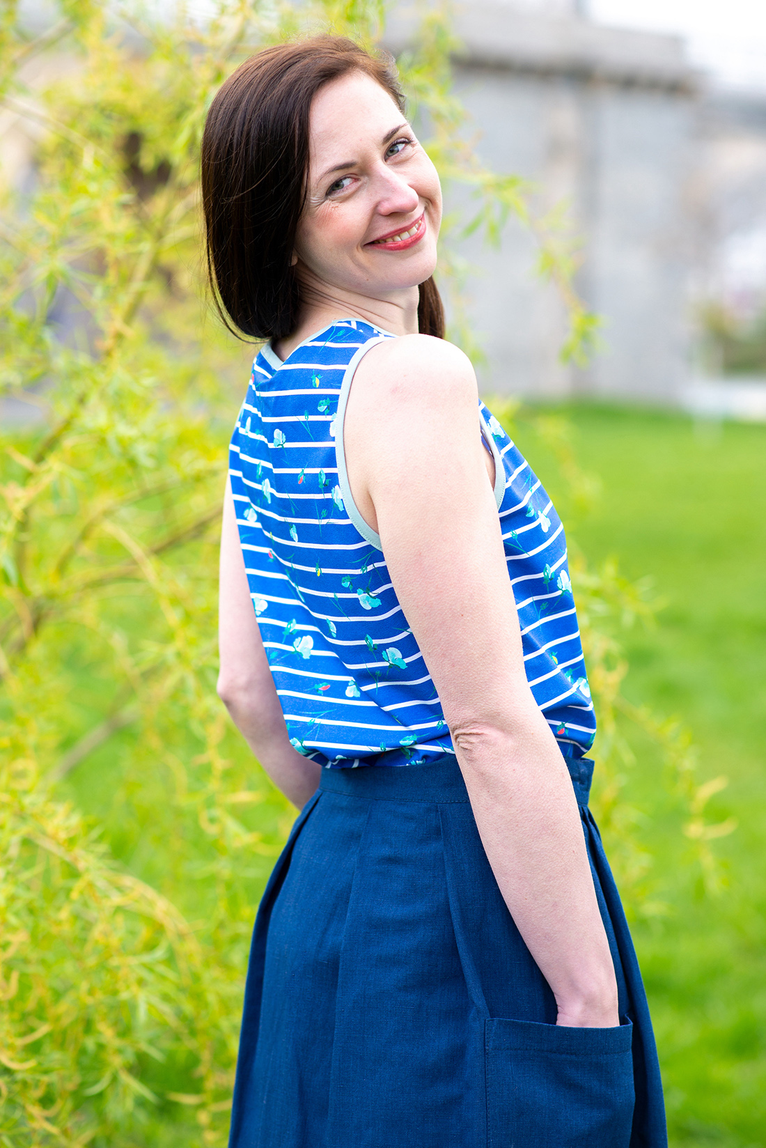 pruhovaný top Sabine Blue