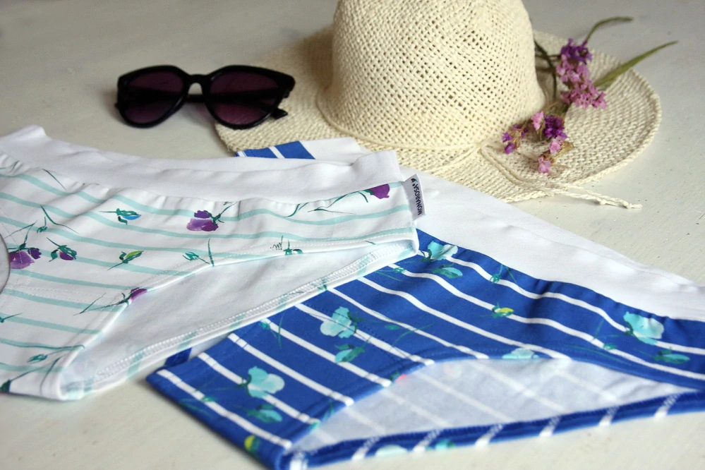 kalhotky Mint stripes bio