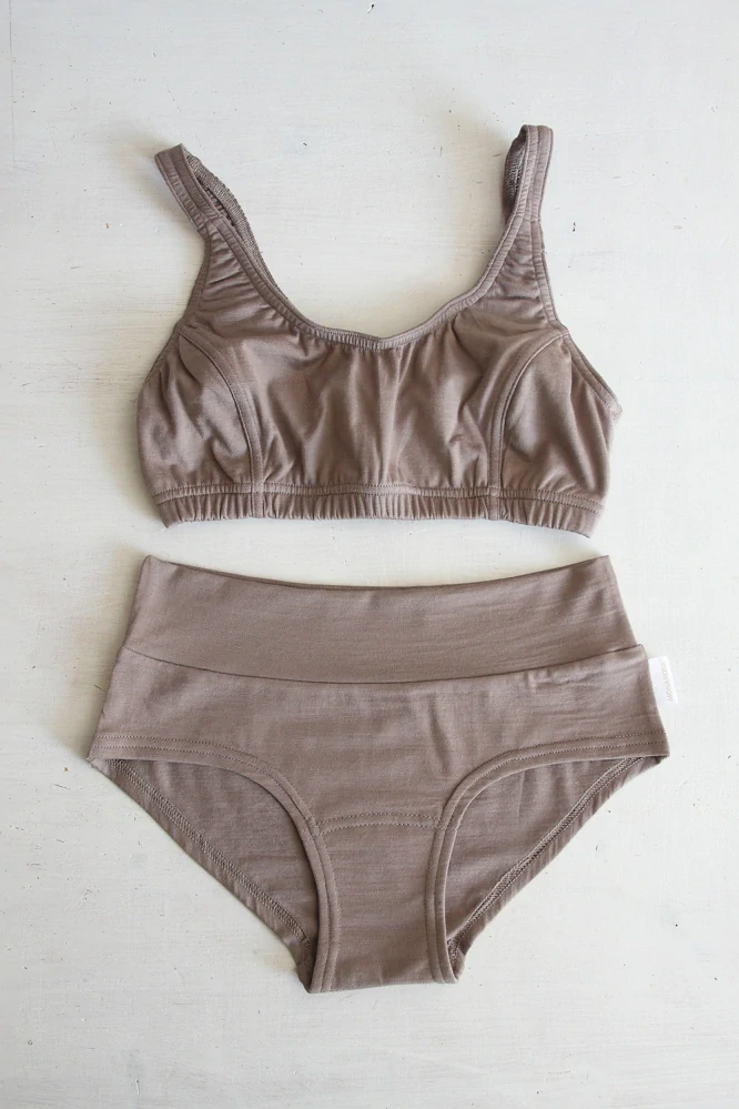 kalhotky merino Mocca