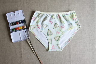 kalhotky high Green flowers